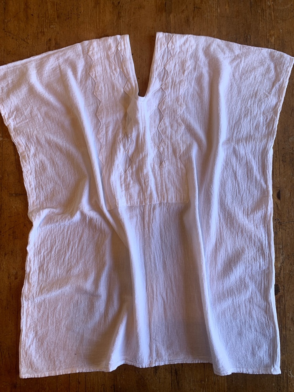 White Embroidered V-Neck Women's Blouse